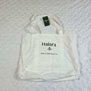 Halara Letter Print Casual Canvas Tote Bag
